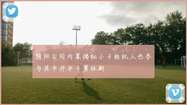 阴阳合同内幕揭秘小卡经纪人也参与其中并非卡舅独断